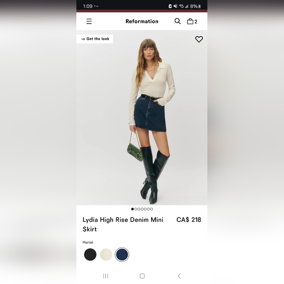 Reformation Lydia denim skirt (brand new) - Picture 1 of 5